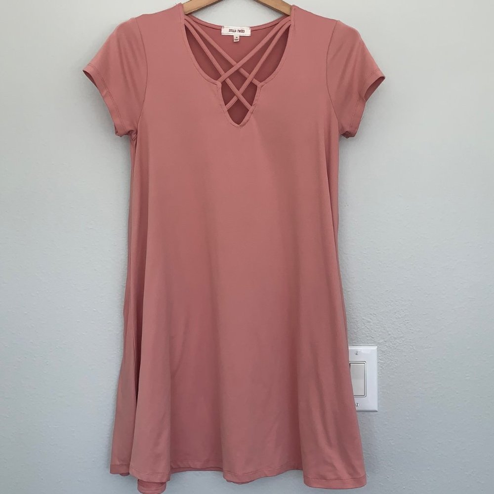 Stella Tweed A line soft stretchy dress M.